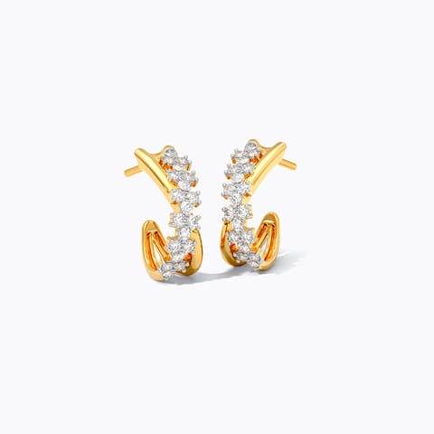Interwined Sparkle Diamond Hoop Earrings Interwined Sparkle Diamond Hoop Earrings