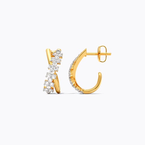 Interwined Sparkle Diamond Hoop Earrings Interwined Sparkle Diamond Hoop Earrings