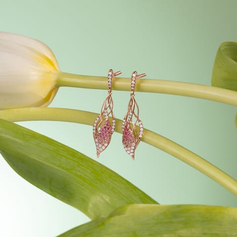 Royal Blush Gemstone Drop Earrings