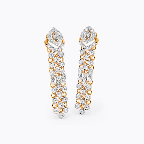 Shimmering Sway Diamond Drop Earrings