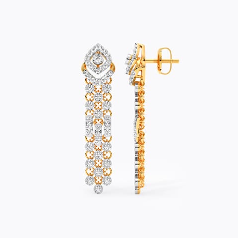 Shimmering Sway Diamond Drop Earrings