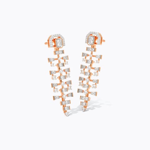 Totemic Veil Diamond Drop Earrings
