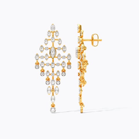 Gleaming Grid Diamond Drop Earrings Gleaming Grid Diamond Drop Earrings