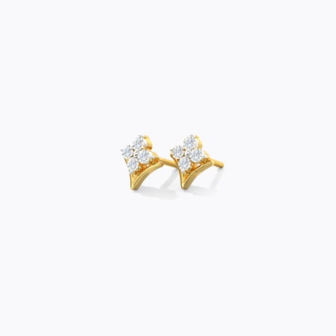 Trinket Diamond Stud Earrings