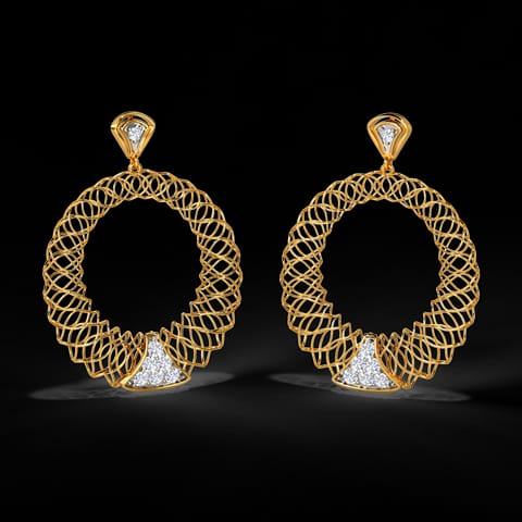 Orna Trellis Diamond Drop Earrings