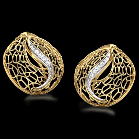 Lucia Trellis Diamond Stud Earrings