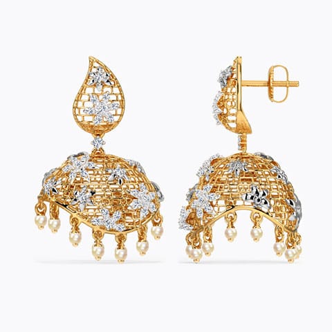Ifza Gemstone Jhumka Earrings Ifza Gemstone Jhumka Earrings