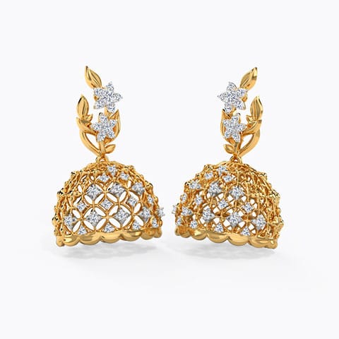 Bahar Diamond Jhumka Earrings