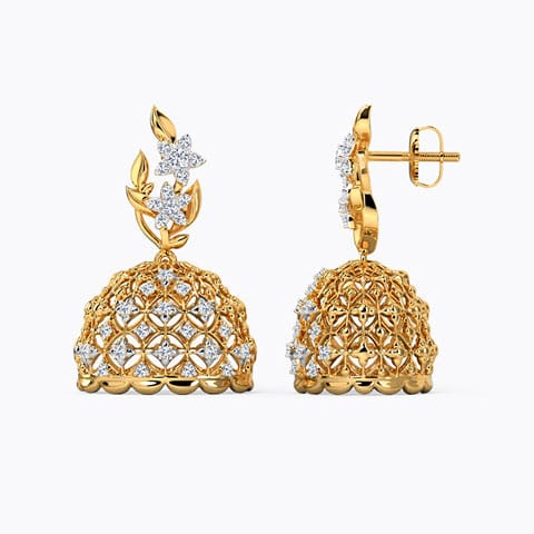 Bahar Diamond Jhumka Earrings