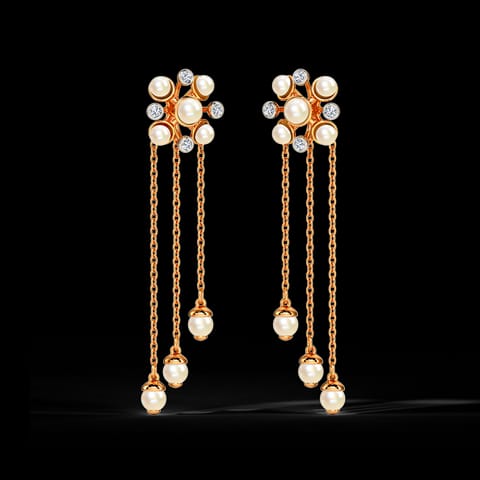 Chime Bloom Diamond Drop Earrings