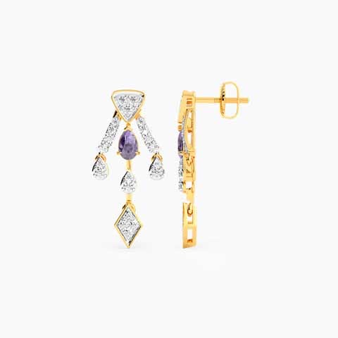 Azure Trails Gemstone Drop Earrings