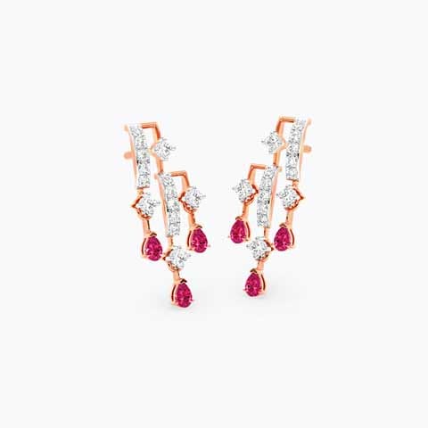 Scarlet Splendour Gemstone Drop Earrings