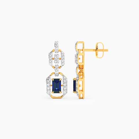 Enticing Contemporary Gemstone Drop Earrings