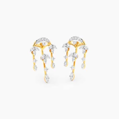 Glamorous Cascade Diamond Drop Earrings