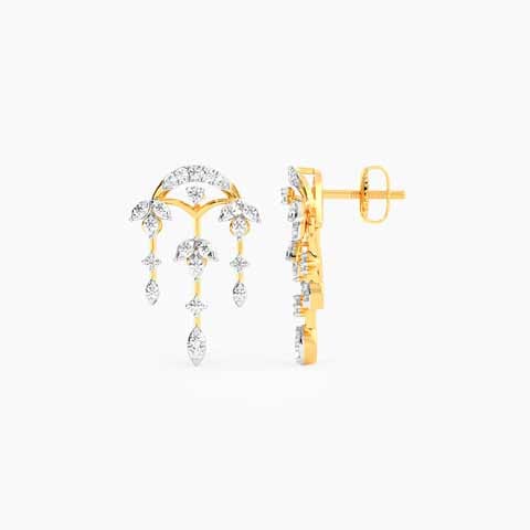 Glamorous Cascade Diamond Drop Earrings
