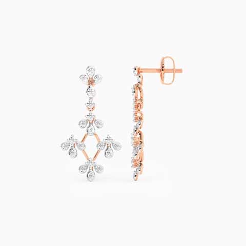 Cascading Elegance Diamond Drop Earrings