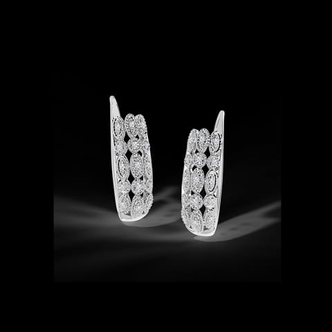 Fina Triple Diamond Hoop Earrings