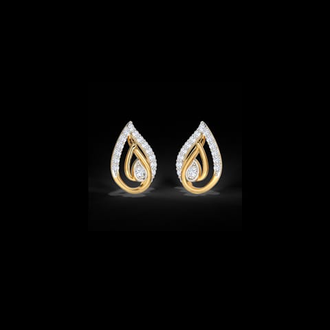 Trickel Diamond Stud Earrings