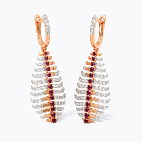Scarlet Quill Gemstone Drop Earrings Scarlet Quill Gemstone Drop Earrings