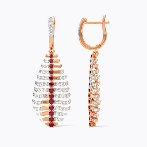Scarlet Quill Gemstone Drop Earrings Scarlet Quill Gemstone Drop Earrings
