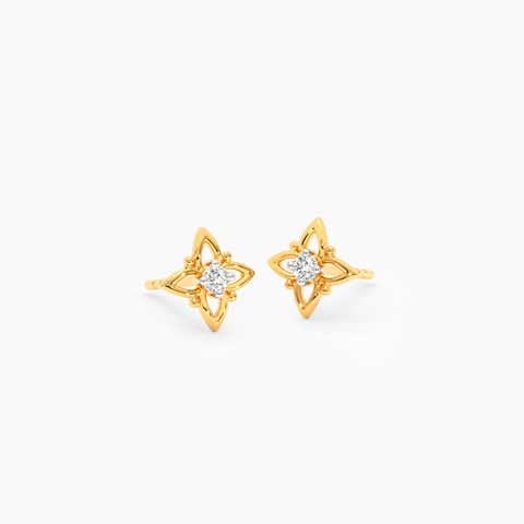 Bloom Buds 9KT Diamond Stud Earrings Bloom Buds 9KT Diamond Stud Earrings