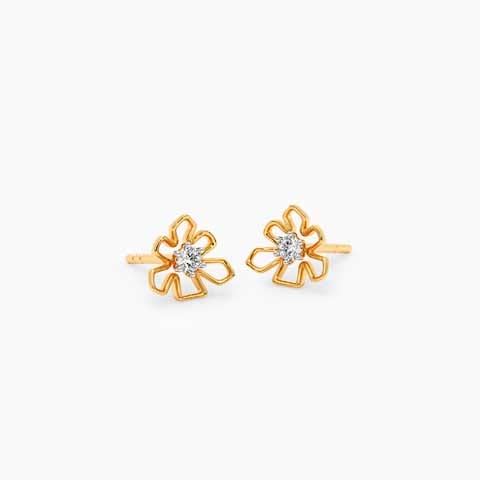 Pine 9KT Diamond Stud Earrings Pine 9KT Diamond Stud Earrings