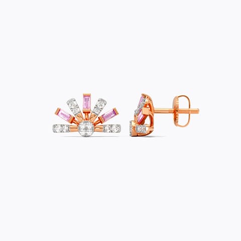 Sapphire Rays Gemstone Stud Earrings Sapphire Rays Gemstone Stud Earrings
