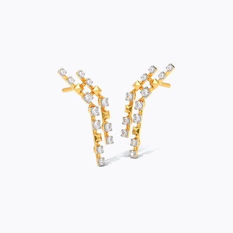 Sparkling Tassels Diamond Stud Earrings Sparkling Tassels Diamond Stud Earrings
