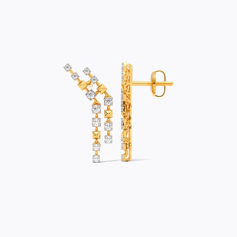 Sparkling Tassels Diamond Stud Earrings Sparkling Tassels Diamond Stud Earrings