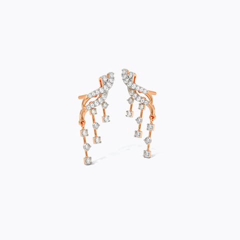 Shimmering Frills Diamond Stud Earrings Shimmering Frills Diamond Stud Earrings