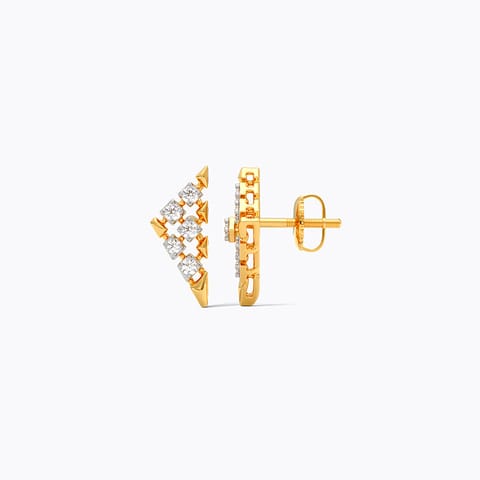 Shining Ingot Diamond Stud Earrings Shining Ingot Diamond Stud Earrings