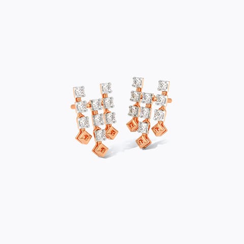 Gleaming Fringe Diamond Stud Earrings Gleaming Fringe Diamond Stud Earrings