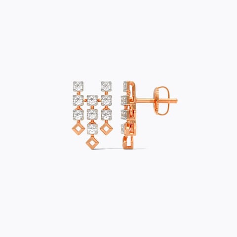 Gleaming Fringe Diamond Stud Earrings Gleaming Fringe Diamond Stud Earrings