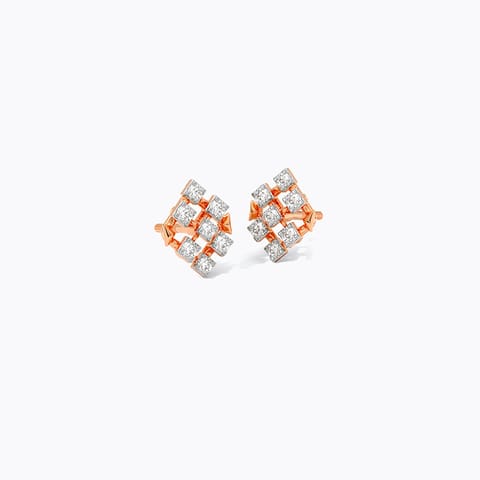 Twinkling Cinder Diamond Stud Earrings Twinkling Cinder Diamond Stud Earrings
