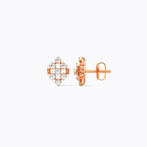 Twinkling Cinder Diamond Stud Earrings Twinkling Cinder Diamond Stud Earrings