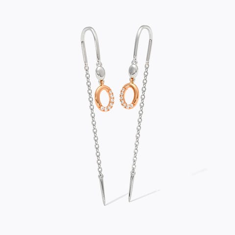 Helical Platinum Sui Dhaga Earrings Helical Platinum Sui Dhaga Earrings