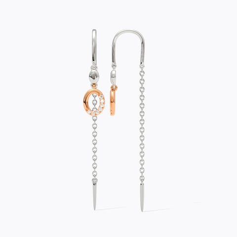 Helical Platinum Sui Dhaga Earrings Helical Platinum Sui Dhaga Earrings