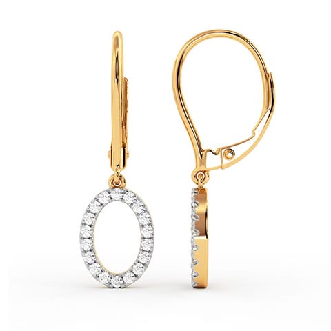 Solar Dangle Diamond Hoop Earrings Solar Dangle Diamond Hoop Earrings