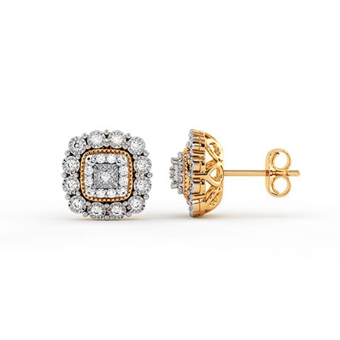 Regal Sunburst Diamond Stud Earrings Regal Sunburst Diamond Stud Earrings