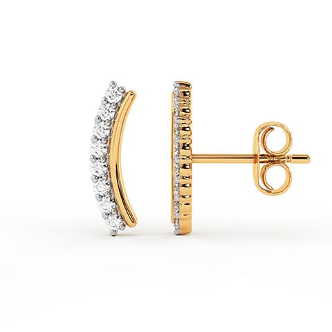 Blush Crescent Diamond Ear Cuffs Earrings Blush Crescent Diamond Ear Cuffs Earrings