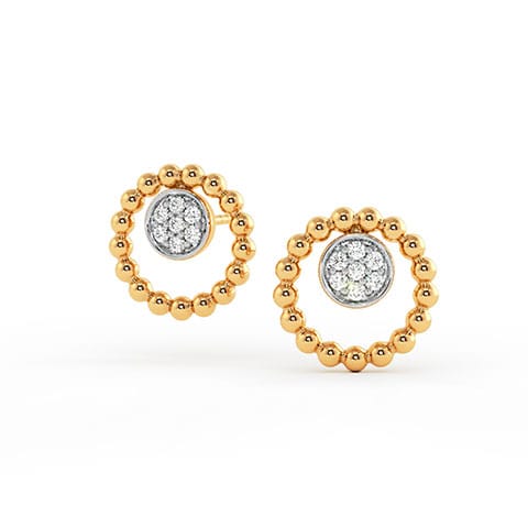 Pink Iris Diamond Stud Earrings Pink Iris Diamond Stud Earrings