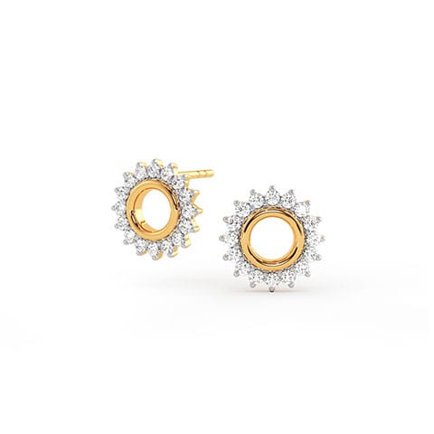 Fuchsia Starburst Diamond Stud Earrings Fuchsia Starburst Diamond Stud Earrings
