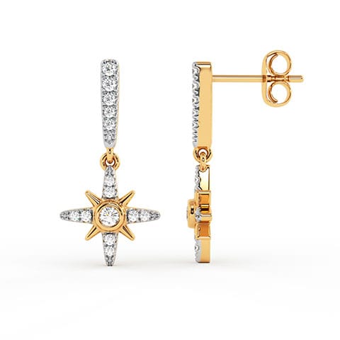 Polaris Drop Diamond Drop Earrings