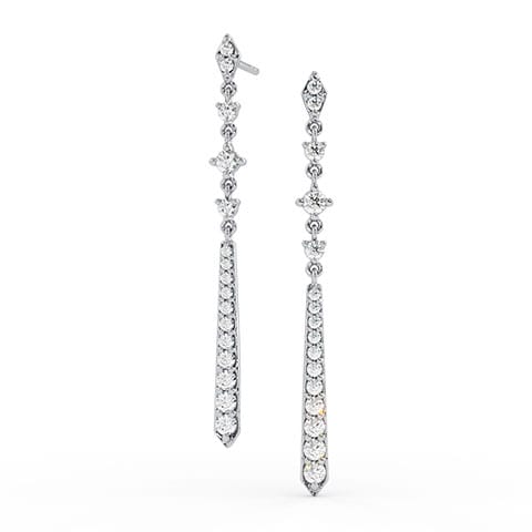 Vibrant Stream Diamond Drop Earrings Vibrant Stream Diamond Drop Earrings