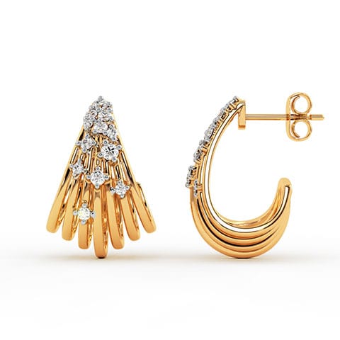 Jubilee Fringe Diamond Stud Earrings
