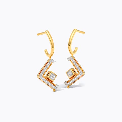 Azure Flip Gemstone Hoop Earrings