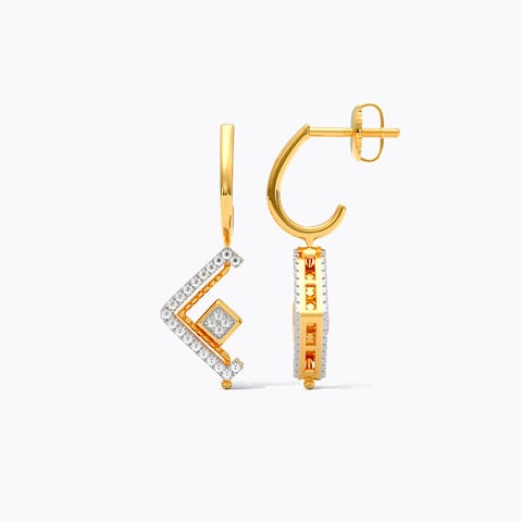 Azure Flip Gemstone Hoop Earrings