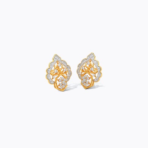 Zari Beam Diamond Stud Earrings Zari Beam Diamond Stud Earrings