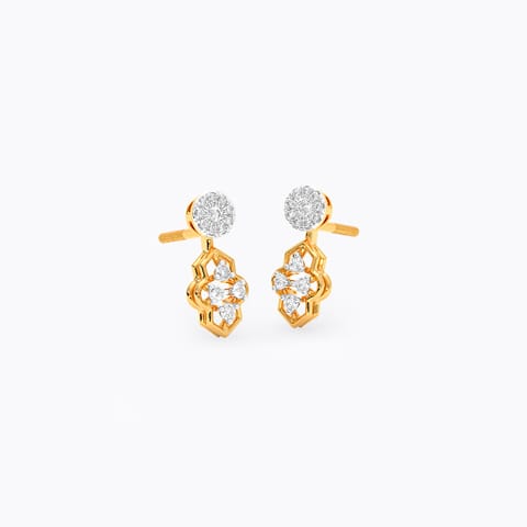Shehnai Diamond Stud Earrings