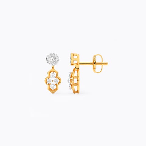 Shehnai Diamond Stud Earrings